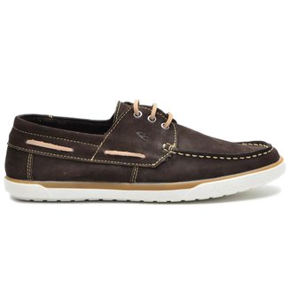 Docksides Masculino De Cadarço Em Couro Nobuck Casual G110 Cla-Cle