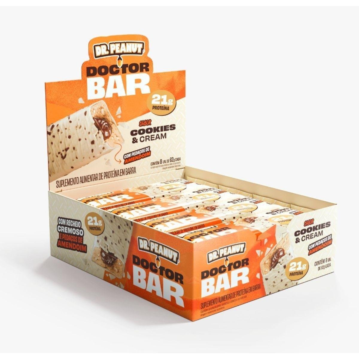 Doctor Bar Caixa c 8 unid de 62g - Dr peanut