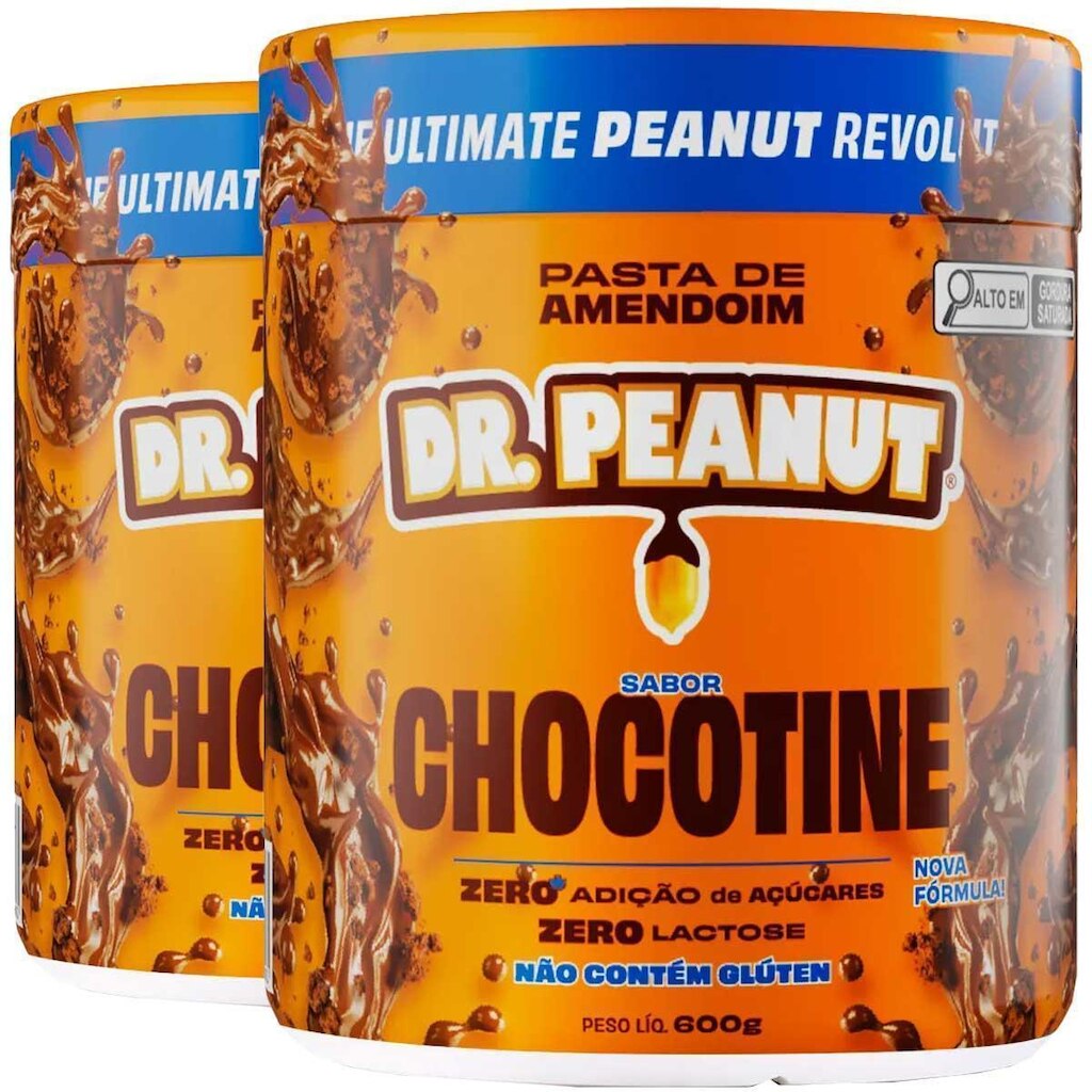 Dr. Peanut - Kit 2 Pasta De Amendoim Chocotine 600g Pote