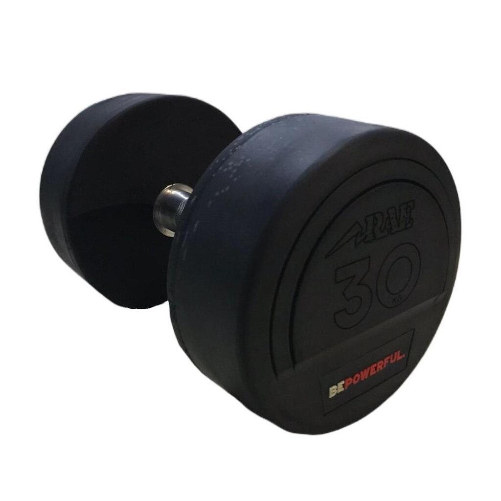 DUMBBELL EMBORRACHADO EPIC COM PEGADA EM HARD CHROMO 28KG