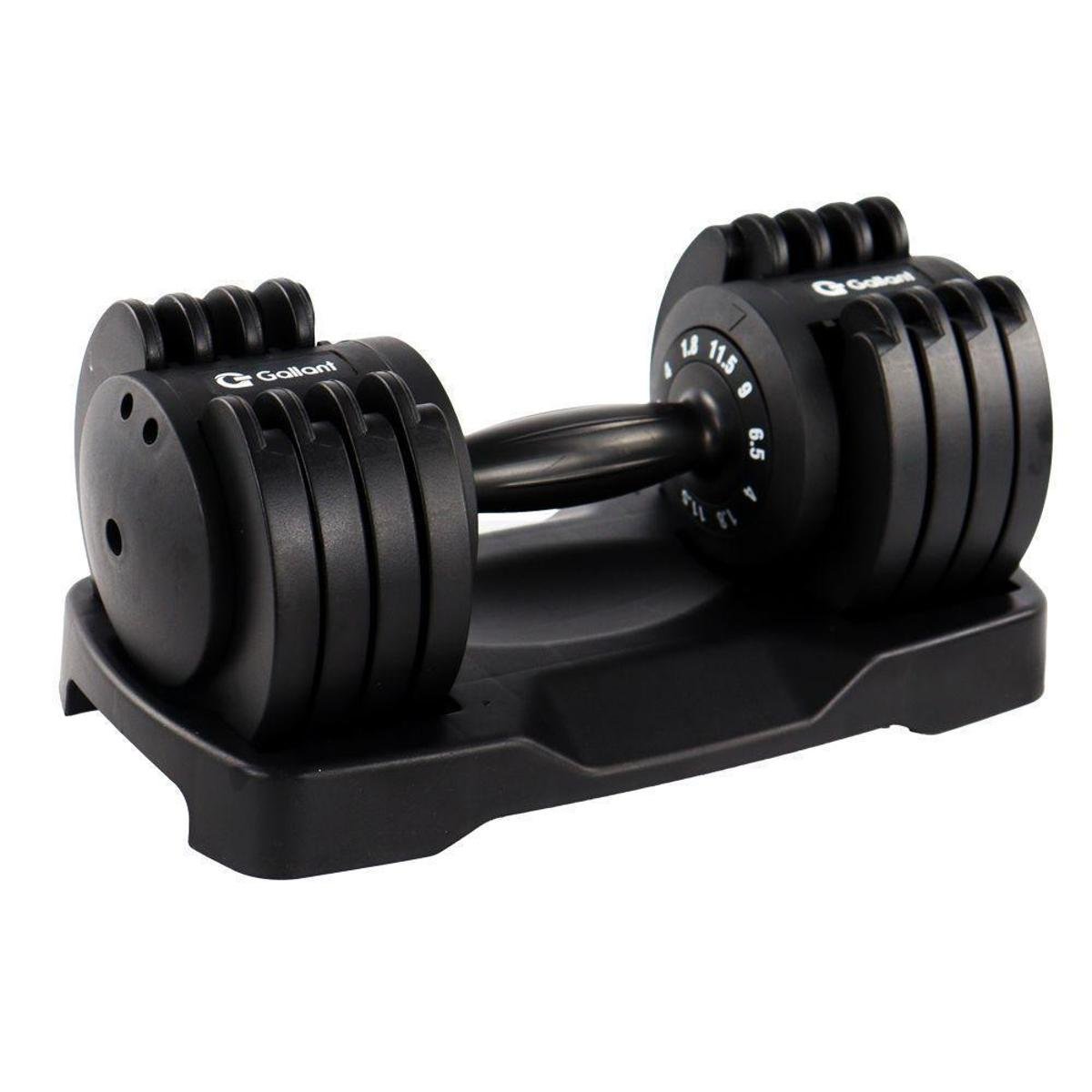 Dumbbell Halter Gallant Elite Pro 11,5Kg Regulável Com Base Menor preço em Dumbbell Halter Gallant Elite Pro 11,5Kg Regulável Com Base