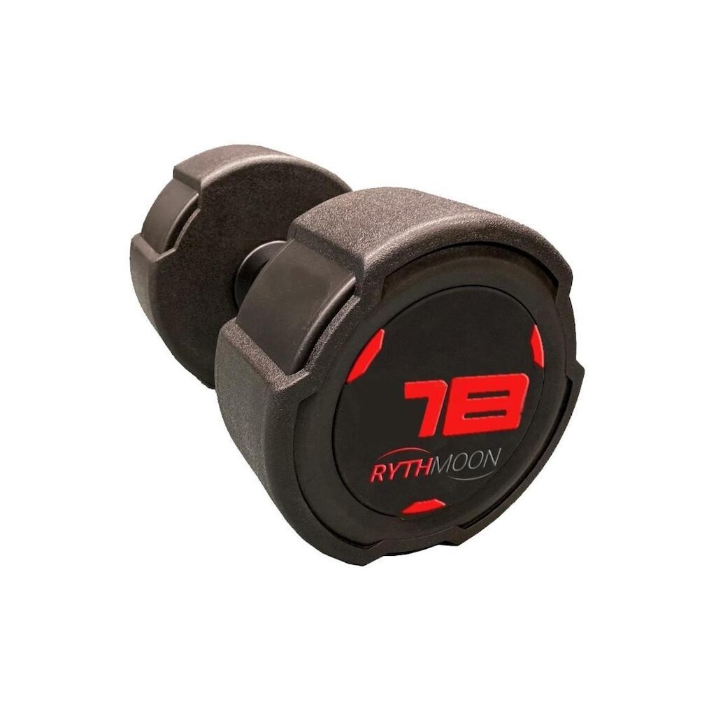 Dumbbell Monobloco Pegada Recartilhada Inox 18kg Rythmoon