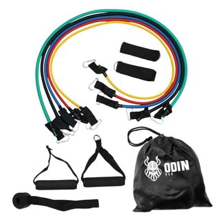 Elásticos Extensores Treinamento Funcional Kit com 11 Peças   Odin Fit