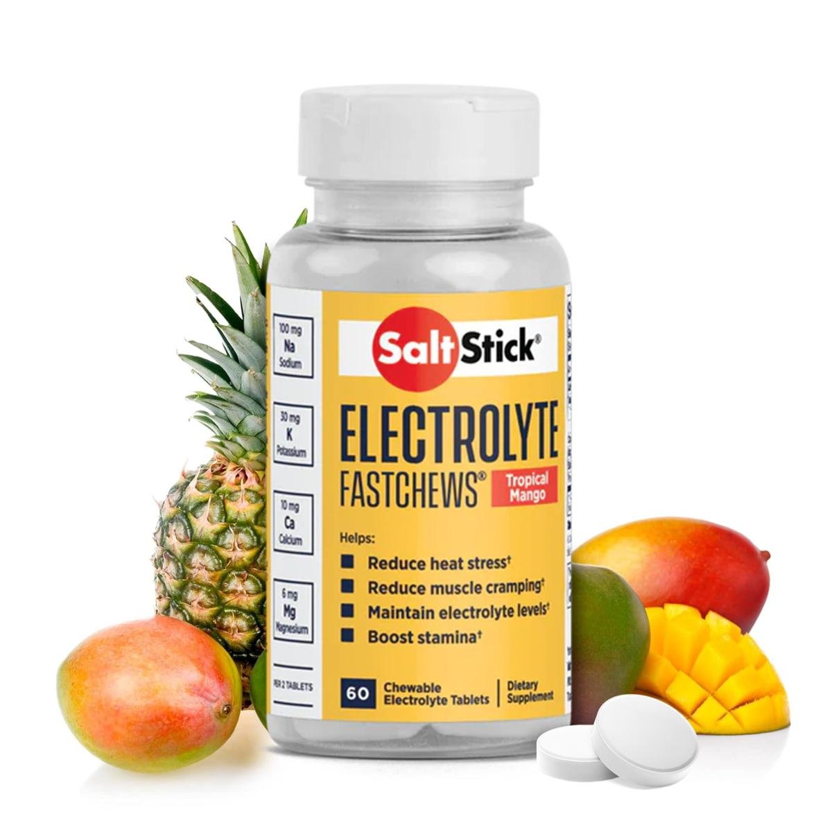 Electrolyte Fastchews Saltstick Coco E Abacaxi 60 Comprimidos