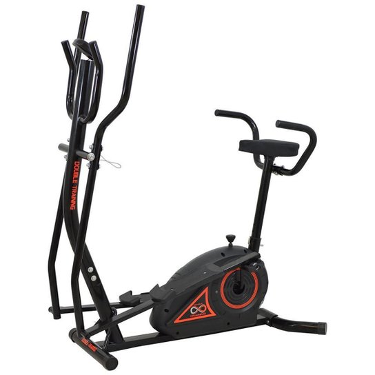 Elíptico 2x1 Double Training Monitor 5 Funções Poli Sports - Preto Menor preço em Elíptico 2x1 Double Training Monitor 5 Funções Poli Sports - Preto