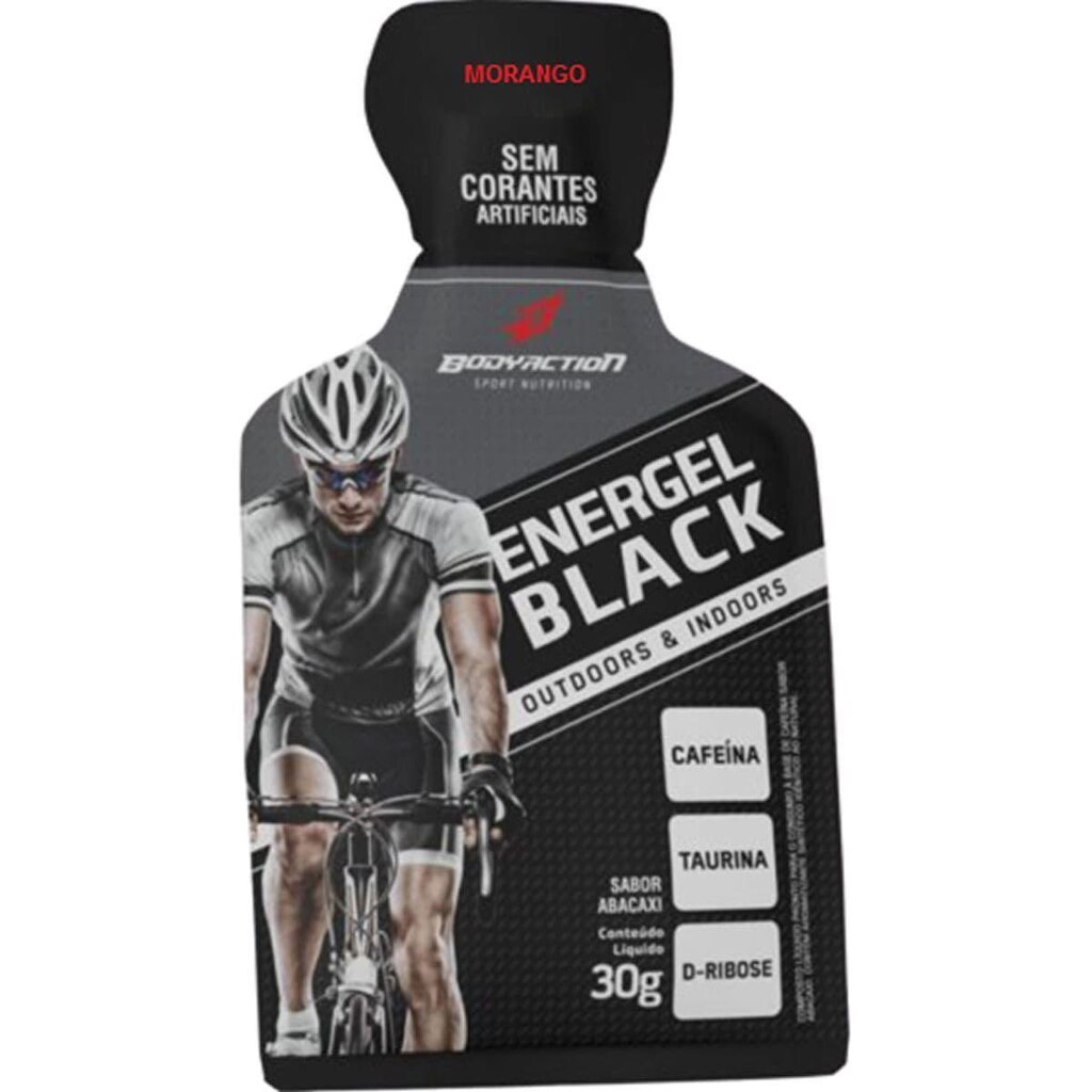 Energel Black - 1 Sachê Morango - Body Action