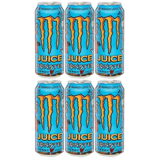 Energetico Monster Energy Mango Loco de 473mL Caixa com 6 - Azul Menor preço em Energetico Monster Energy Mango Loco de 473mL Caixa com 6 - Azul