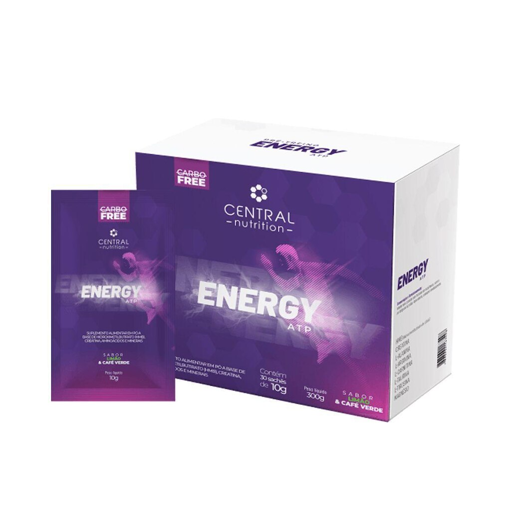Energy ATP - 30 Sachês 10g Limão - Central Nutrition
