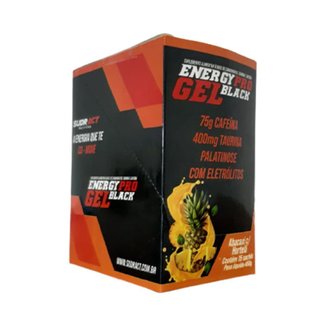 Energy Pro Gel Black - 15 Sachês 30g Abacaxi com Hortelã - Sudract