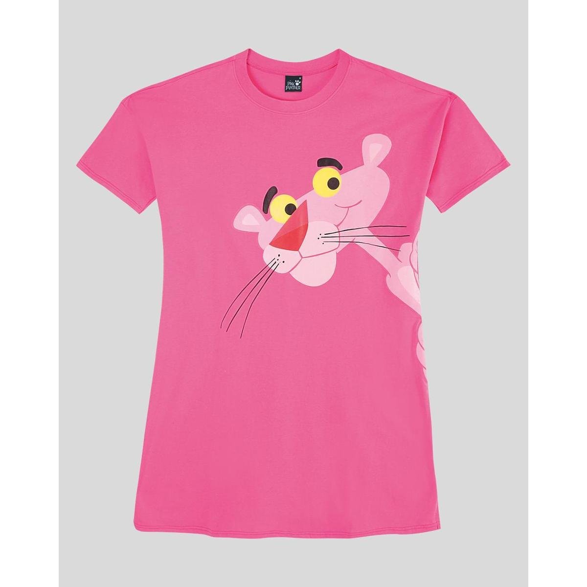 Enfim Vestido T-shirt Feminino A Pantera Cor De Rosa® Em Meia Malha Rosa  GG