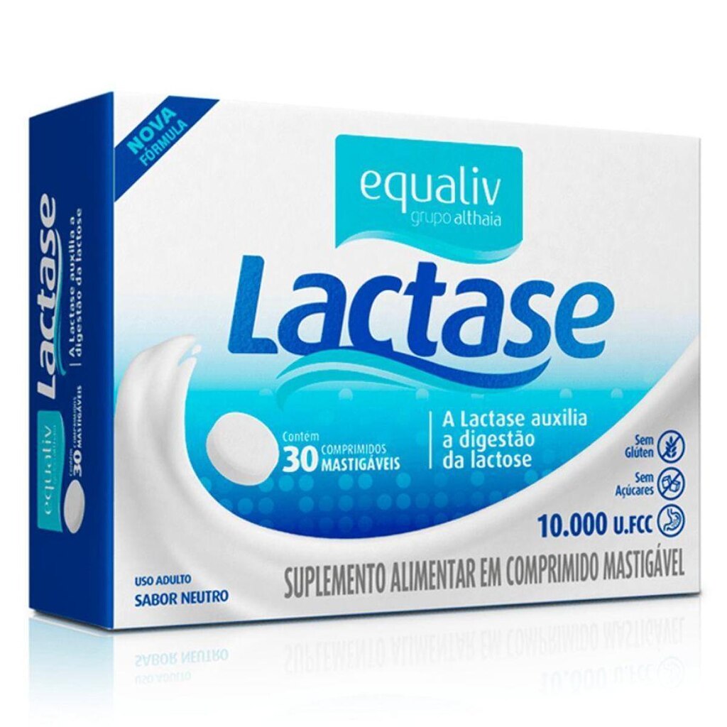 Enzima Lactase 10000 Ufcc 30 Tabs Sabor Neutro - Equaliv