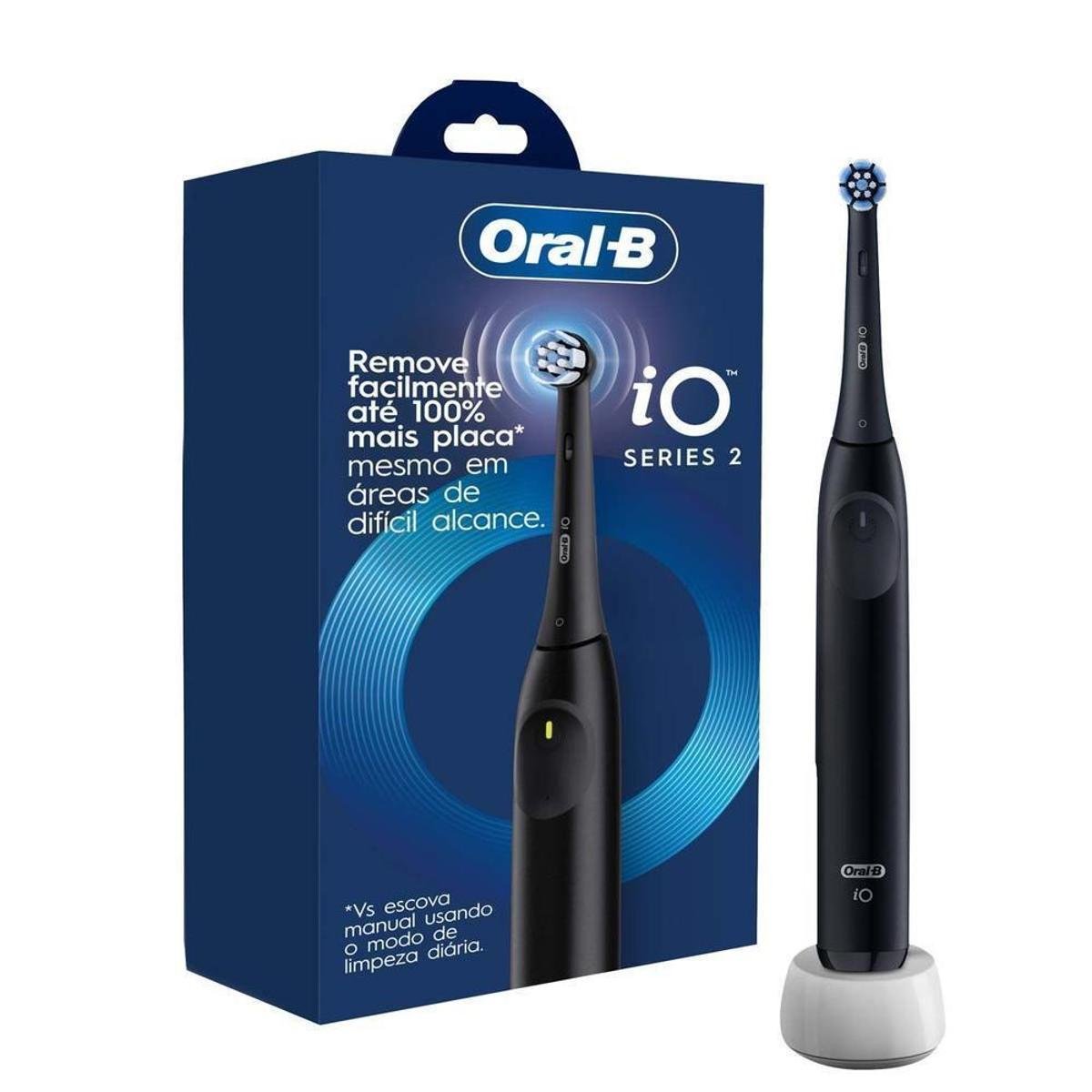 Escova de Dente Elétrica Oral-B iO2, 1 Cabo + 1 Refil + Carregador