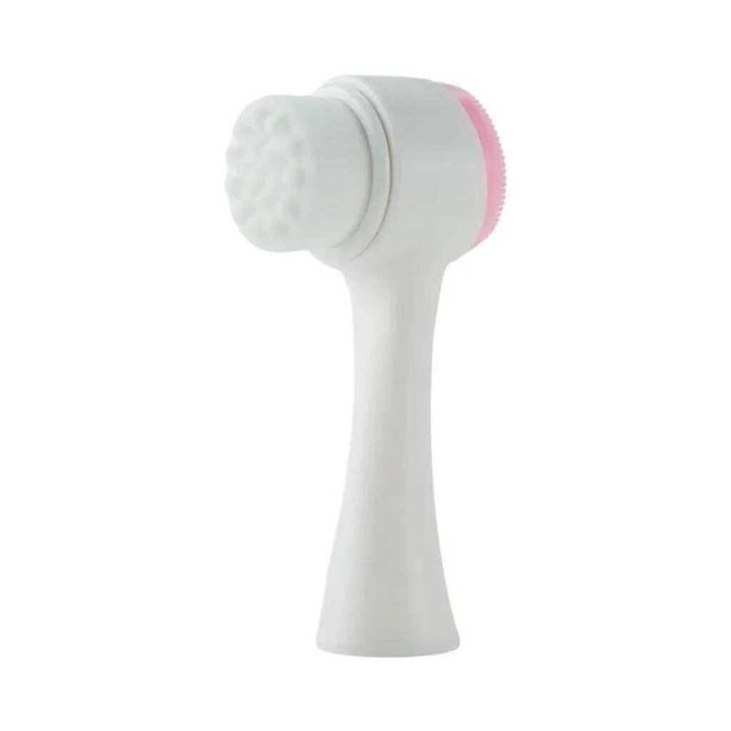Escova Facial Massageadora de Silicone 3D Bilateral com Cerdas Macias