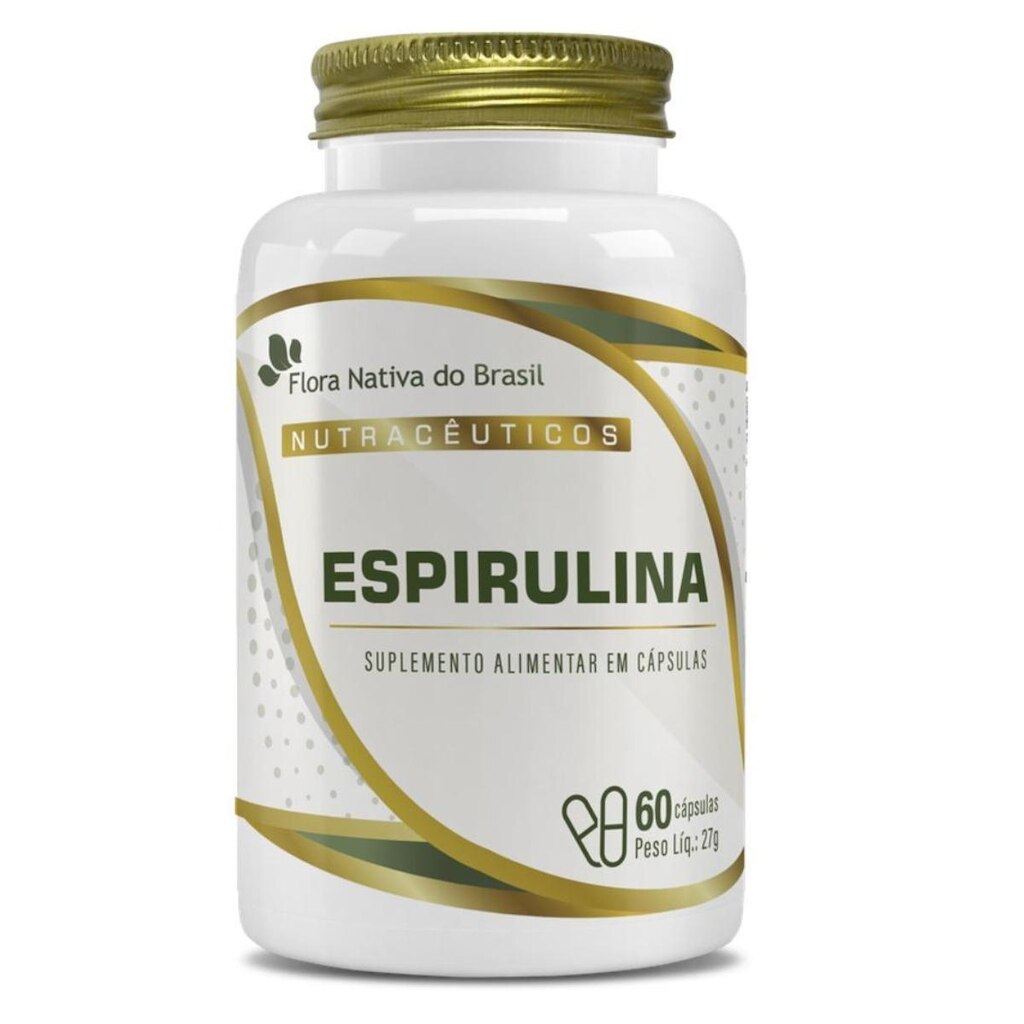 Espirulina + Vitamina A e Magnésio 60 Cápsulas Flora Nativa