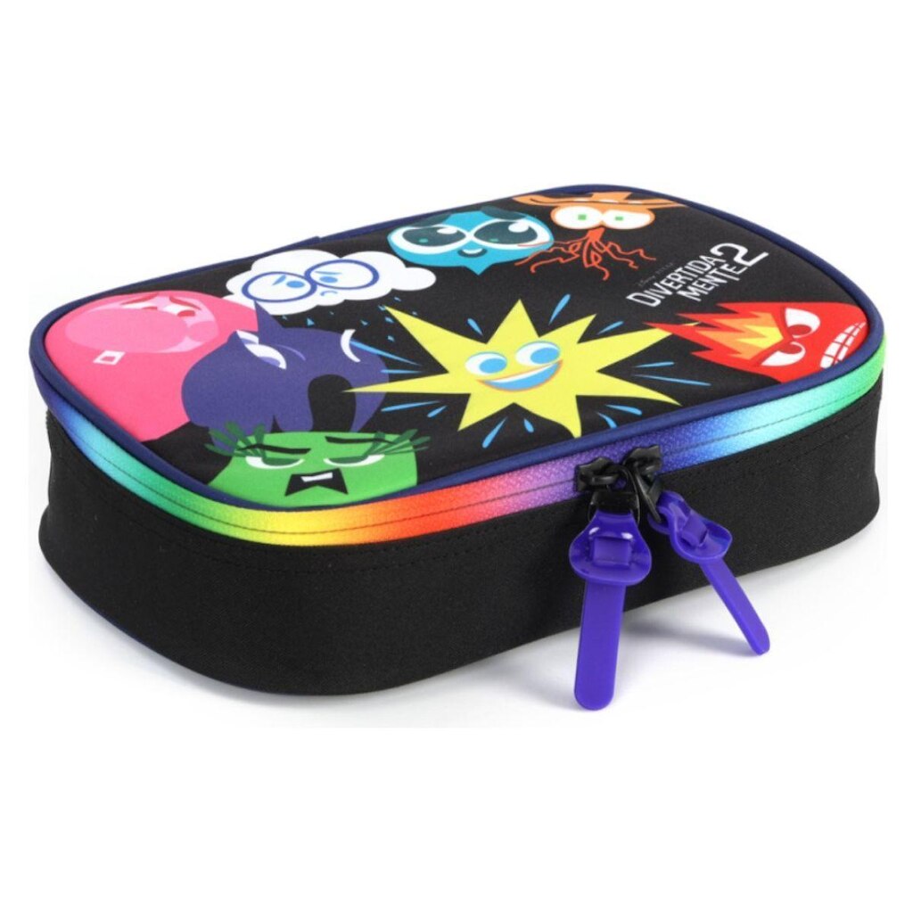 Estojo Box 100 Pens Divertidamente Escolar Infantil Preto Luxcel