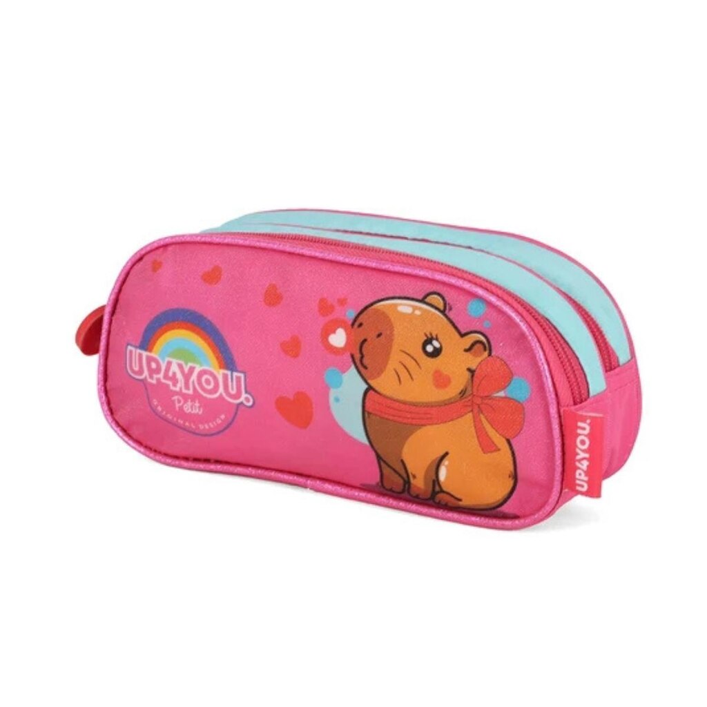 Estojo Duplo Escolar Infantil Capivara Arco Iris UP4YOU 42115