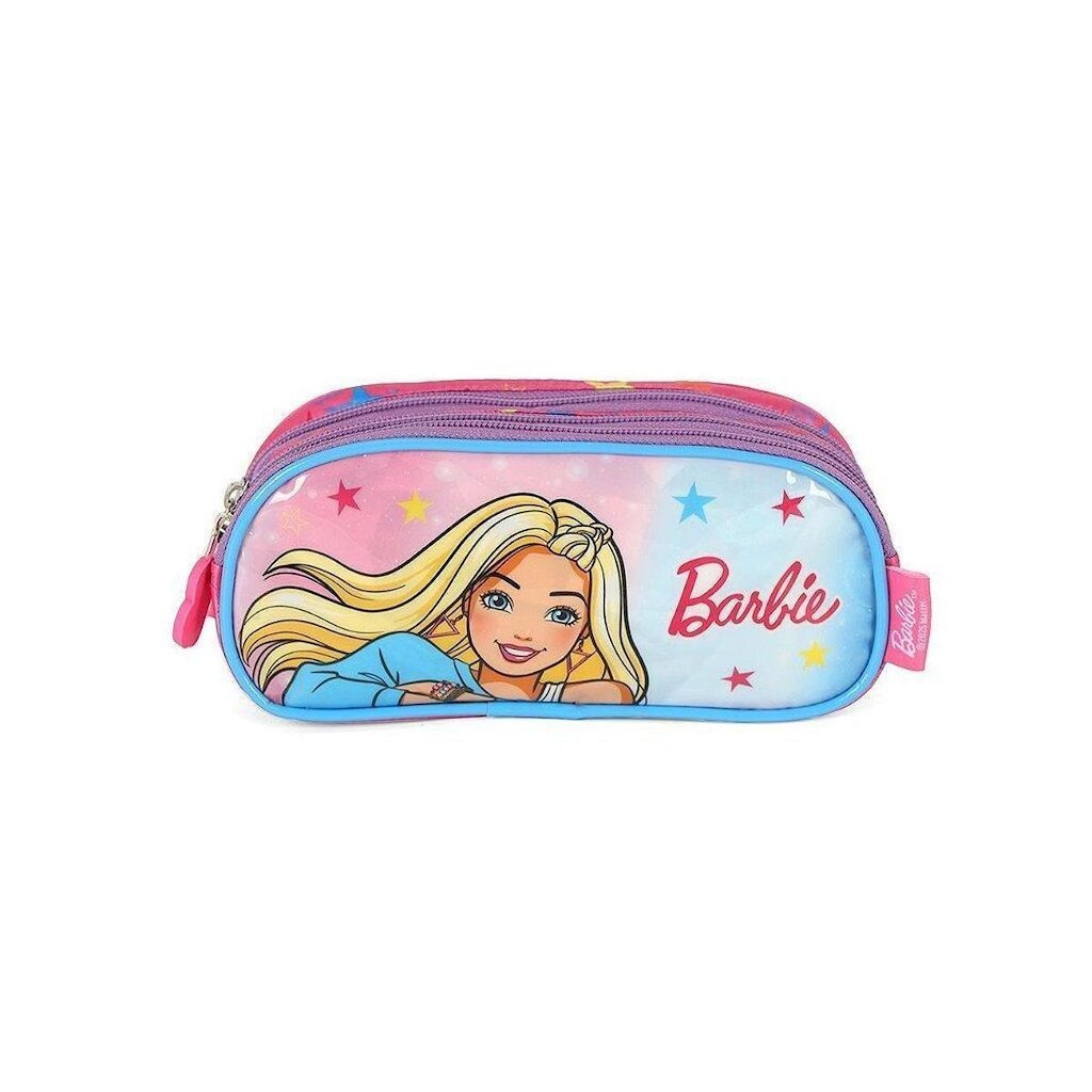 Estojo Escolar Luxcel Barbie Estrelas Azul