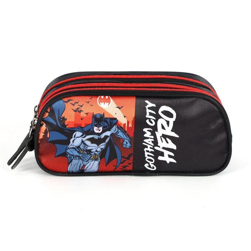 Estojo Escolar Luxcel Batman Gotham City Vermelho