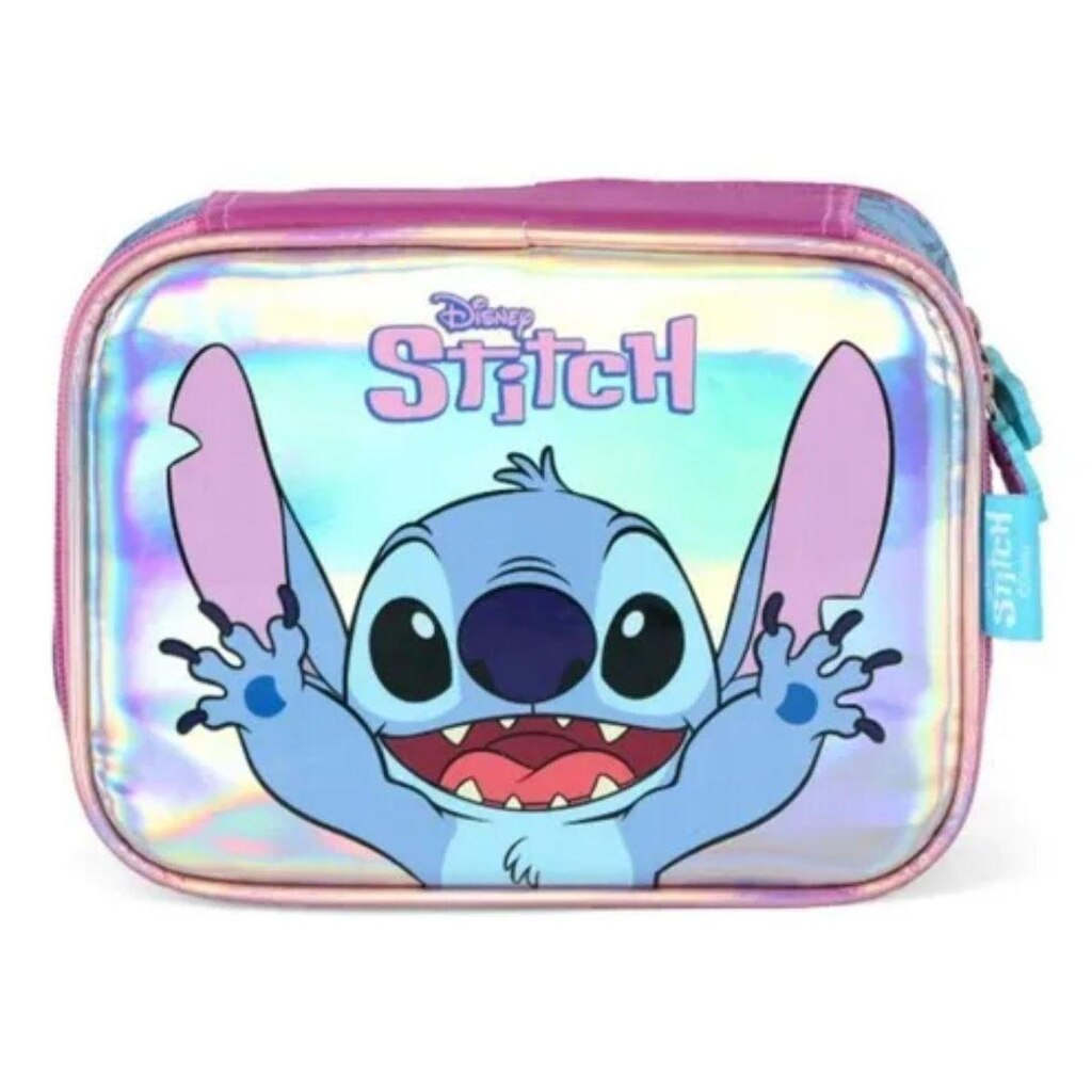 Estojo Escolar Luxcel Box Stitch Holográfico Roxo EI42414SC