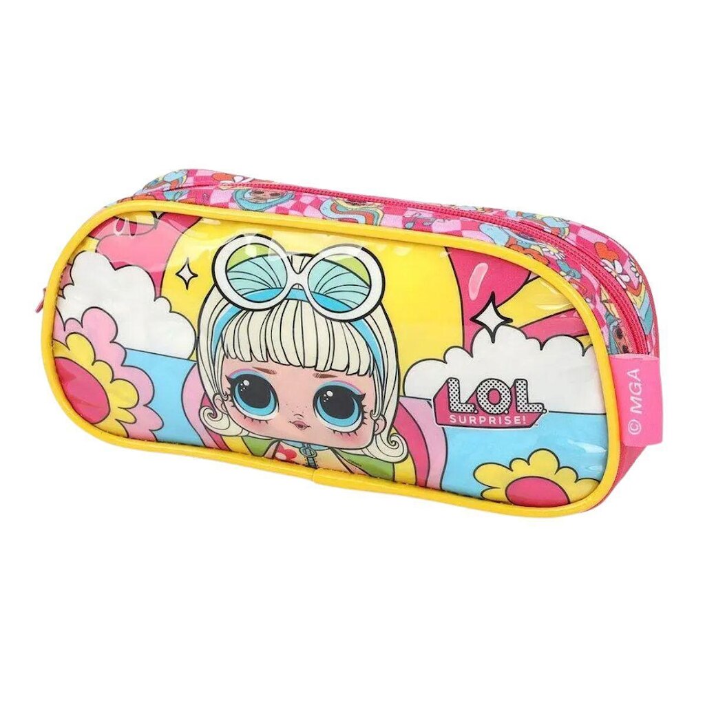 Estojo Escolar Simples Infantil Boneca LOL Surprise Menina Rosa Luxcel
