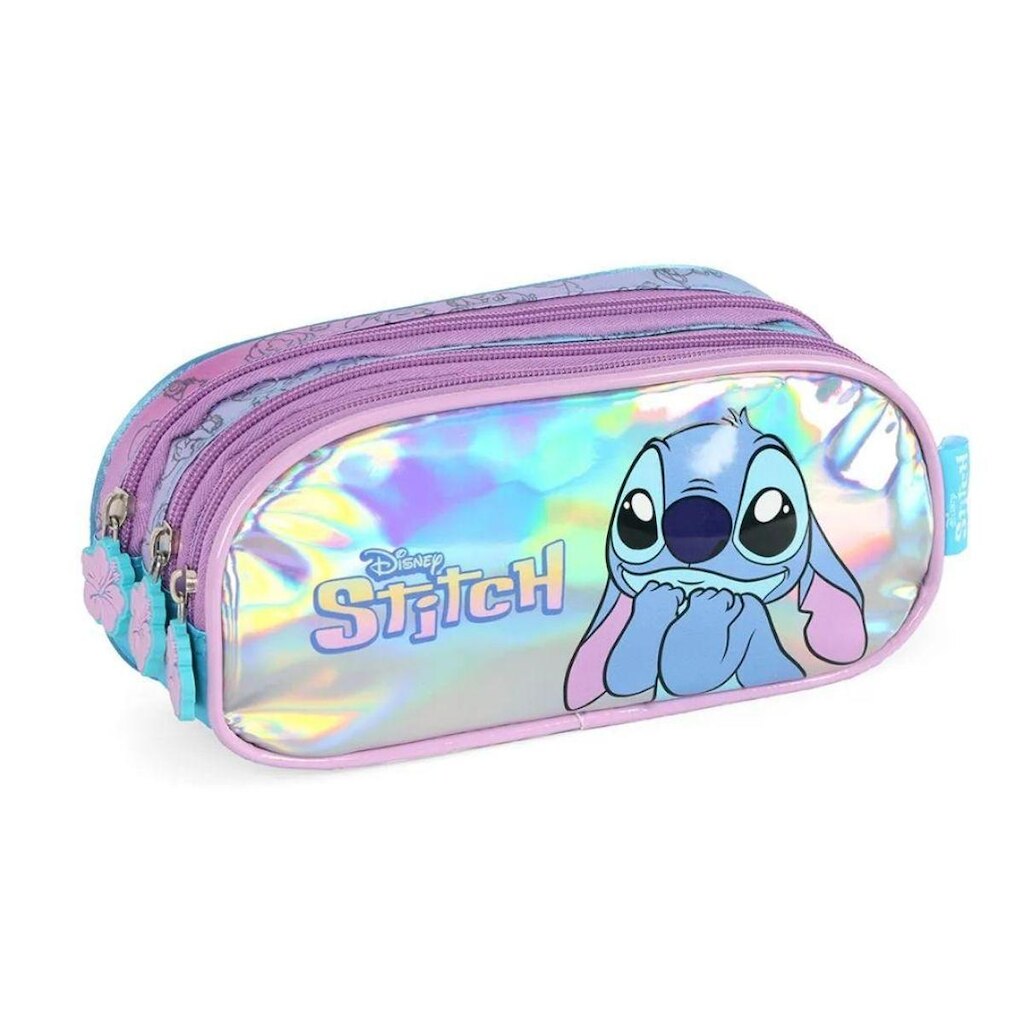 Estojo Escolar Triplo Infantil Stitch EI42415SC Luxcel