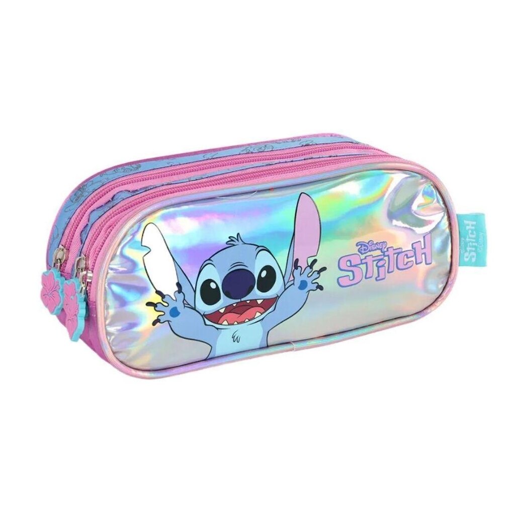 Estojo Escolar Triplo Infantil Stitch EI42415SC Luxcel