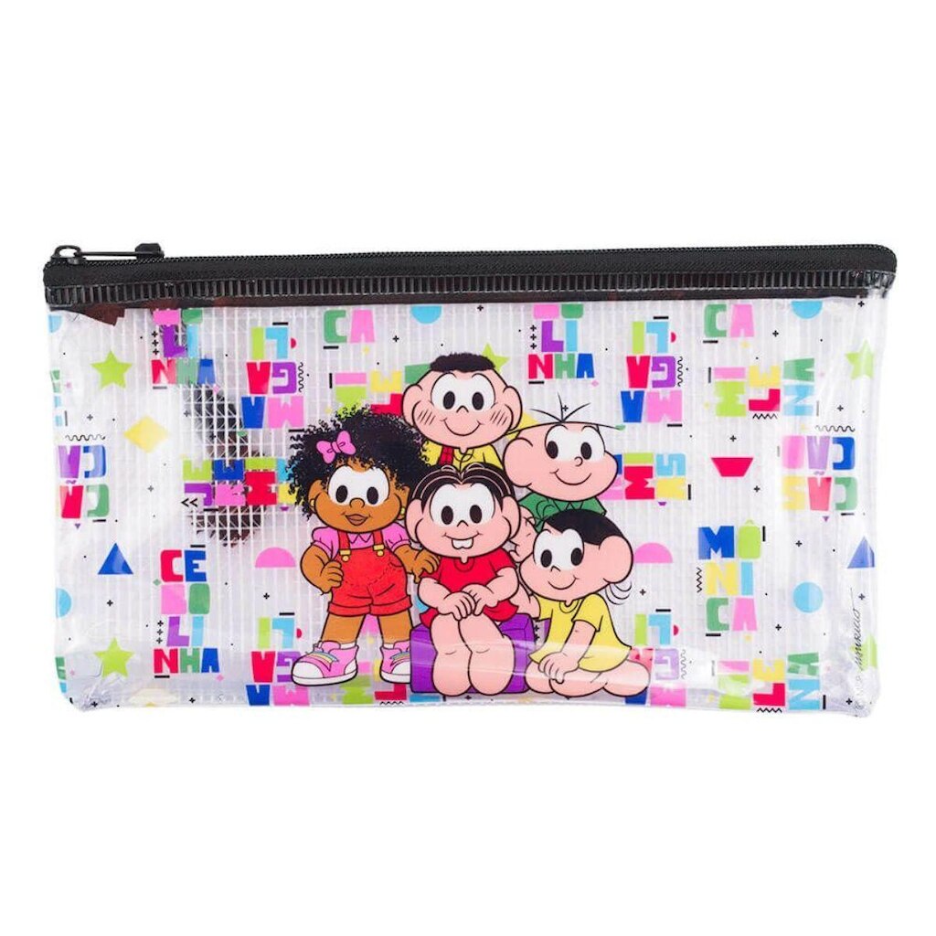 Estojo Necessaire Turma da Mônica 10x20cm Infantil