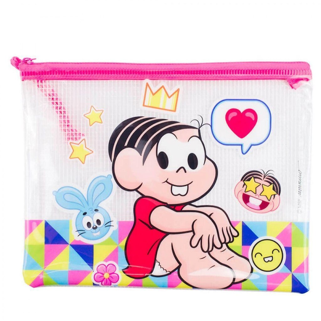 Estojo Necessaire Turma da Mônica Média 17x21cm Infantil