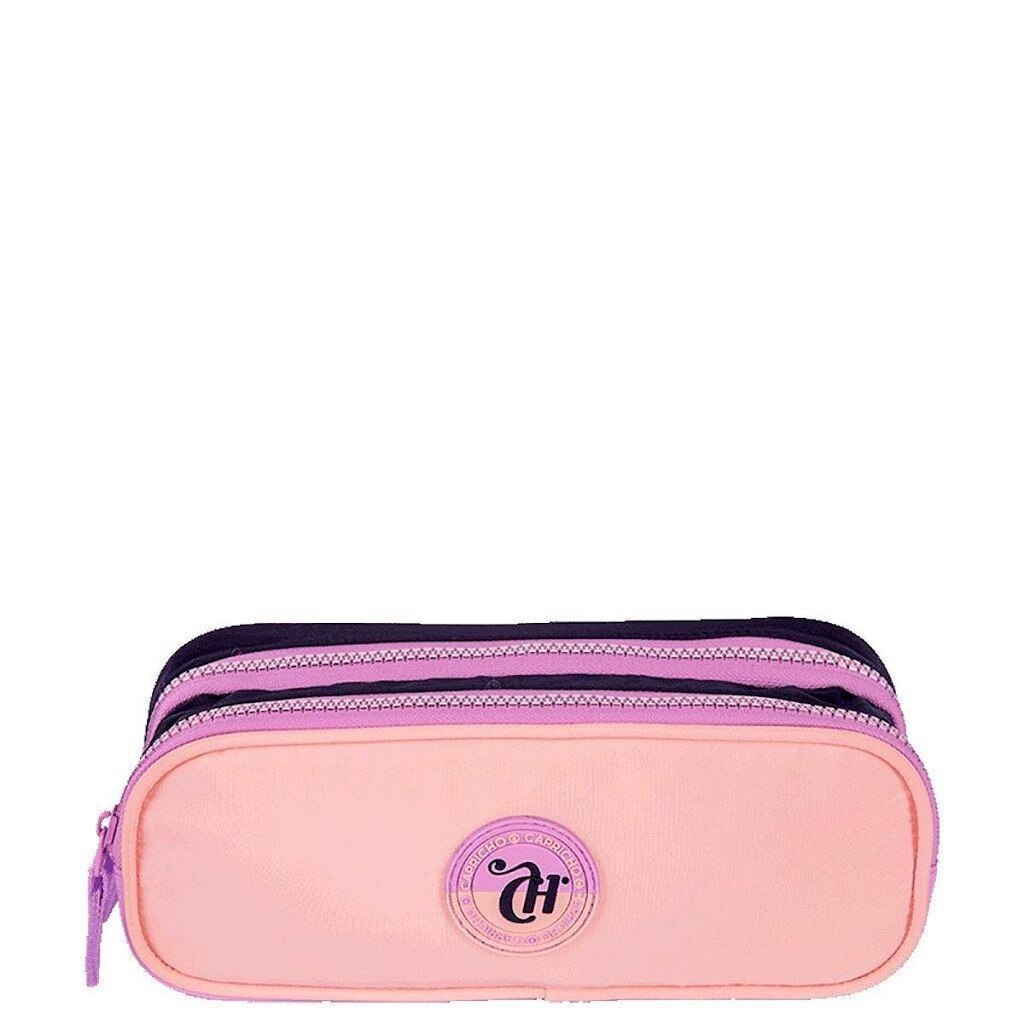 Estojo Sestini 2 Comp Capricho Block Pessêgo Feminino Rosa