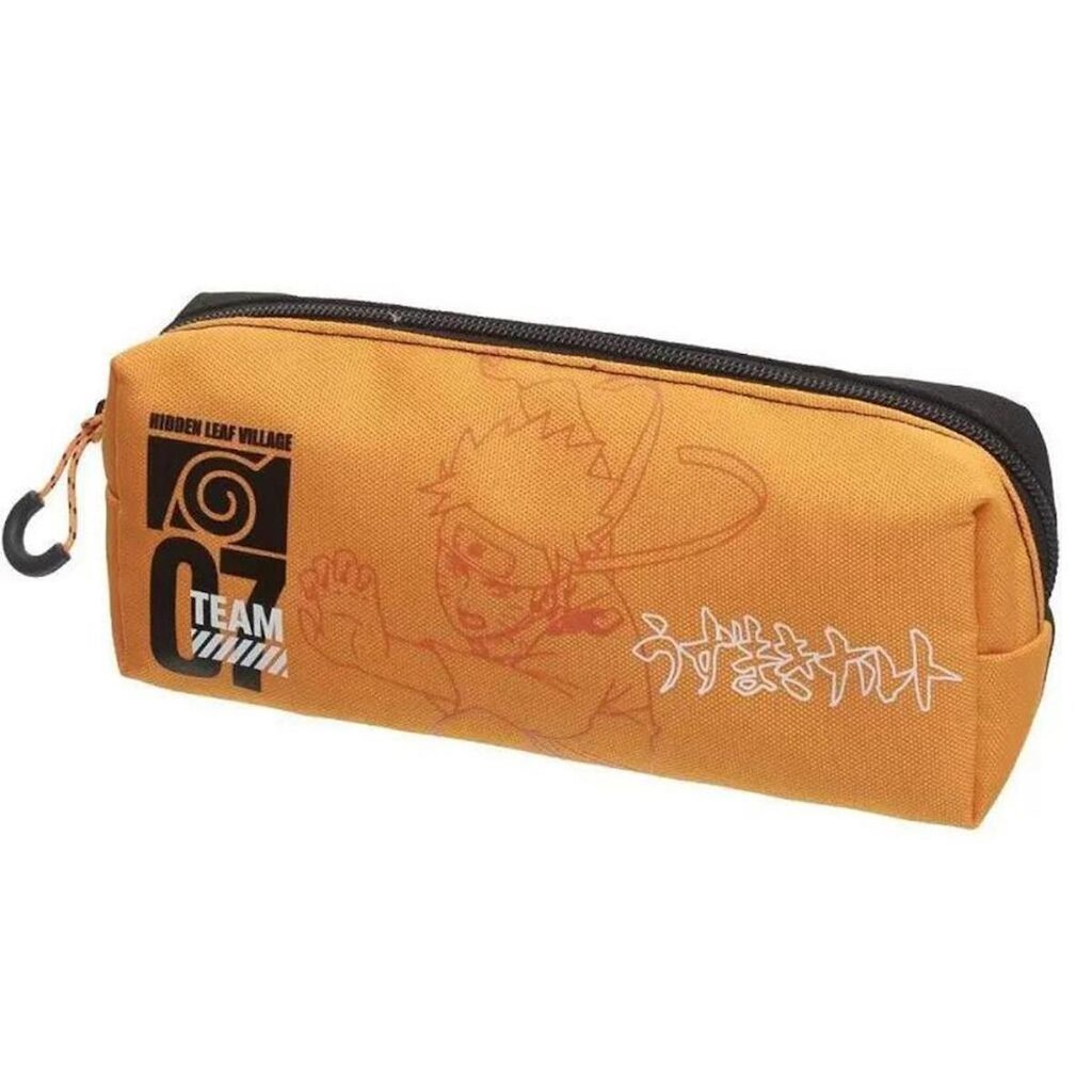 Estojo Simples Escolar Necessaire Naruto Clash Laranja
