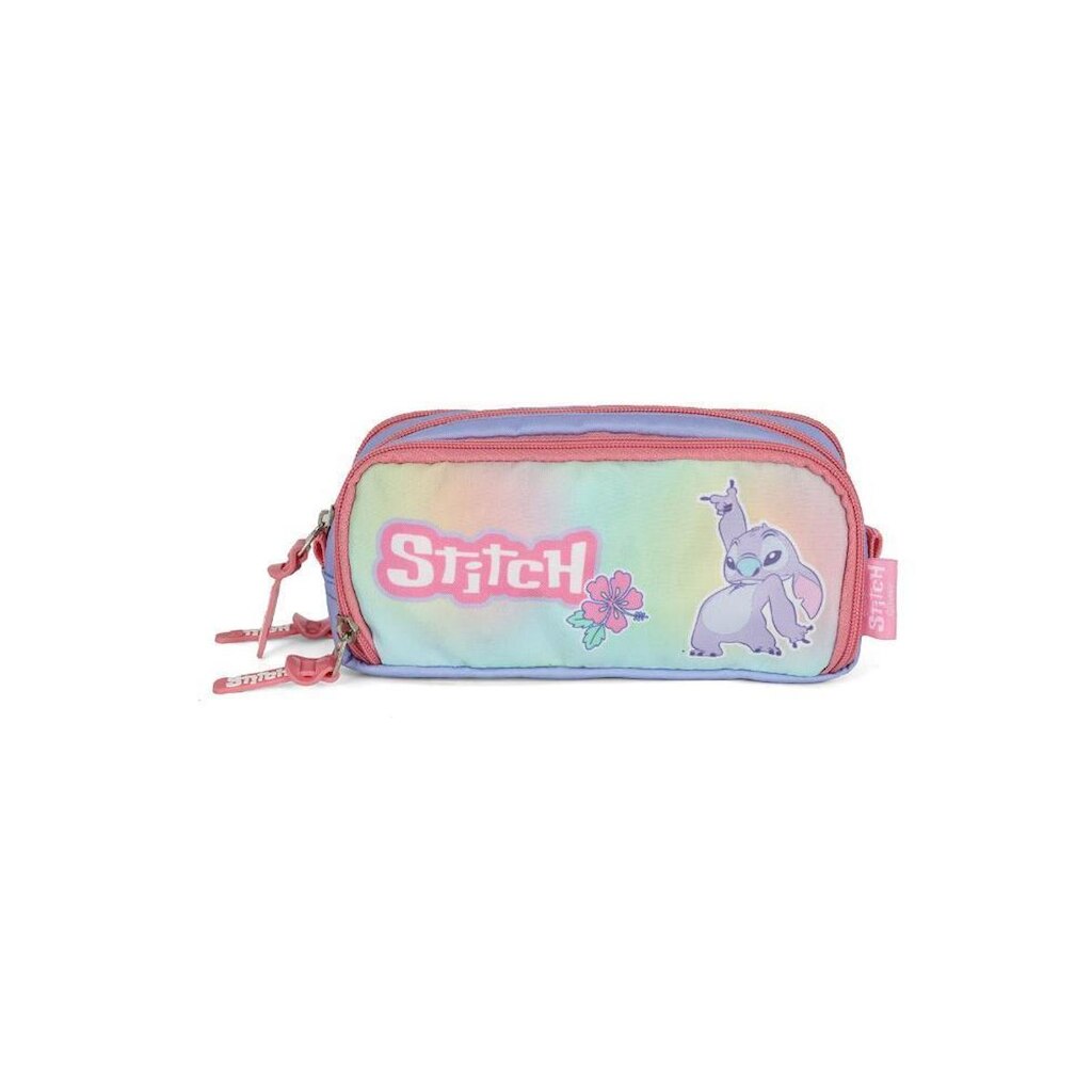 Estojo Triplo Infantil Médio Stitch Disney