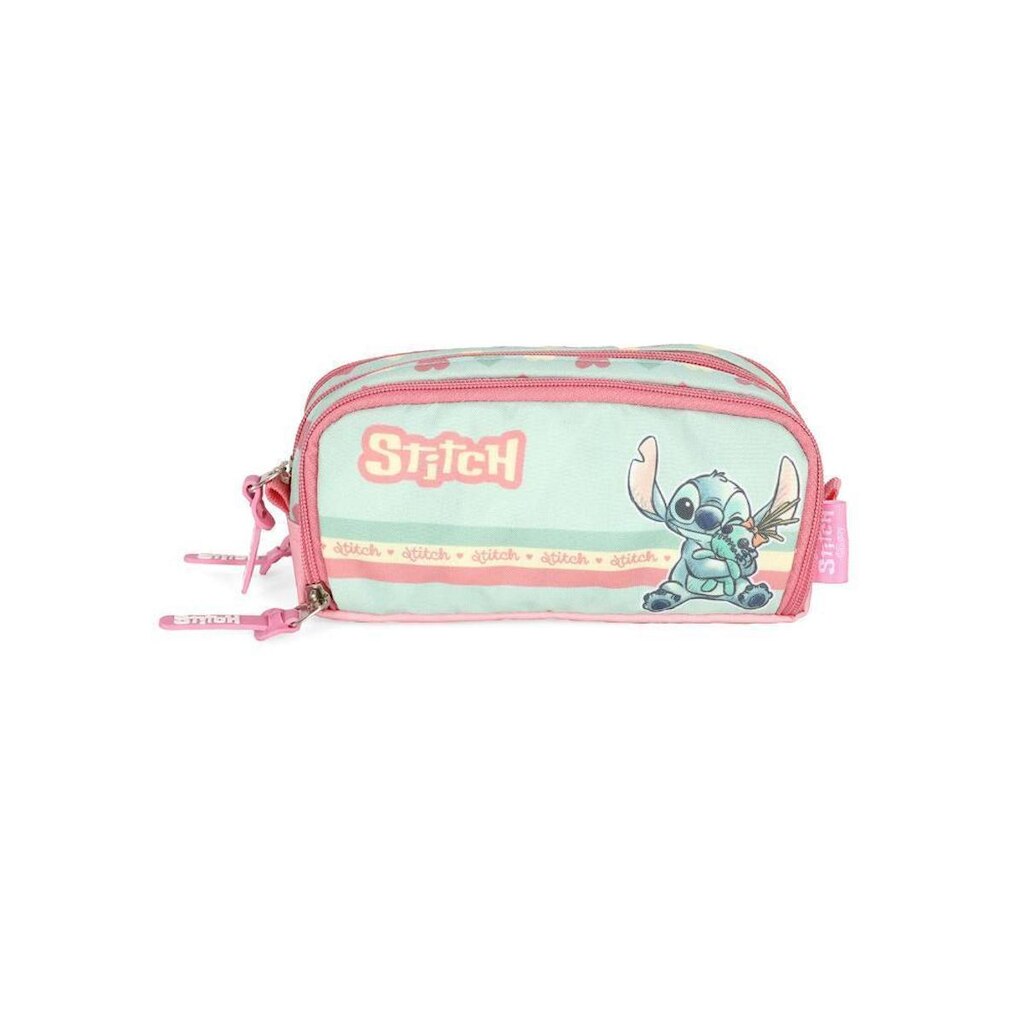 Estojo Triplo Infantil Médio Stitch Disney