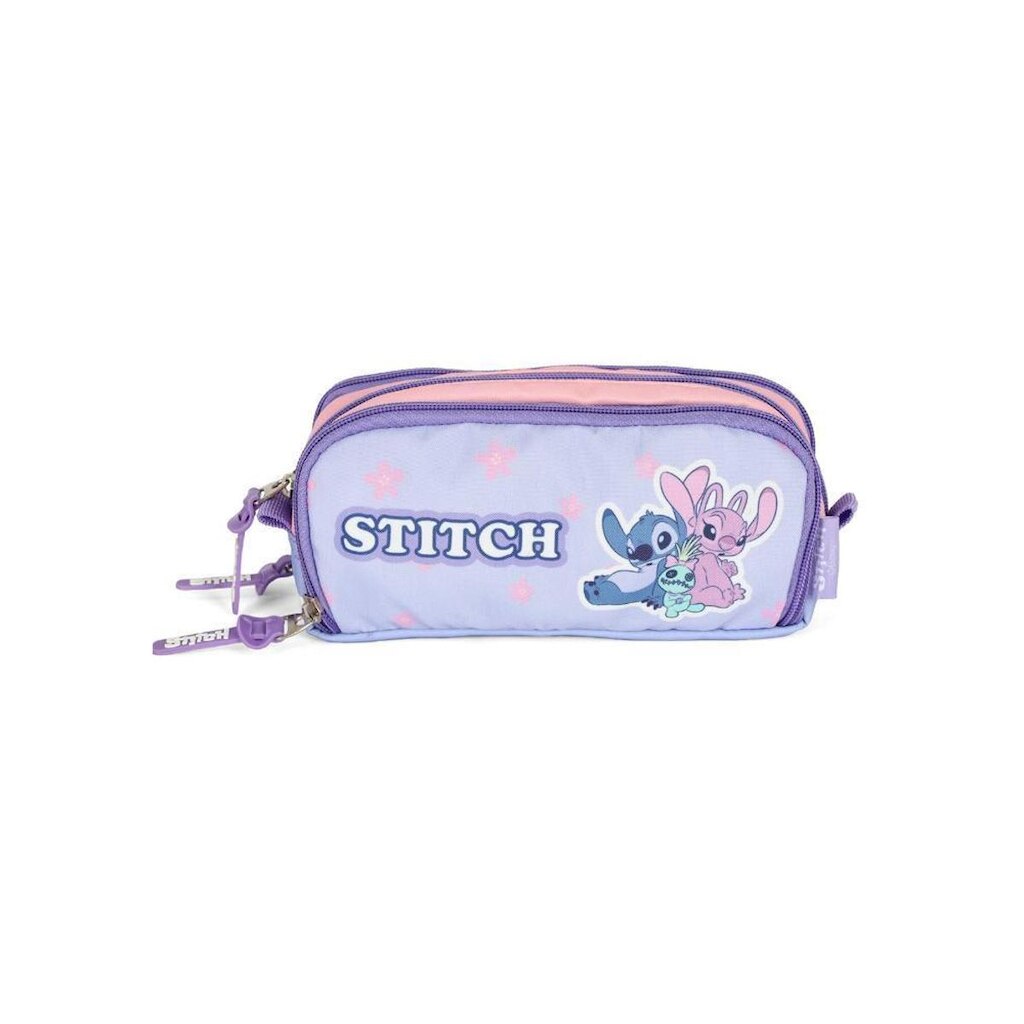Estojo Triplo Infantil Médio Stitch Disney