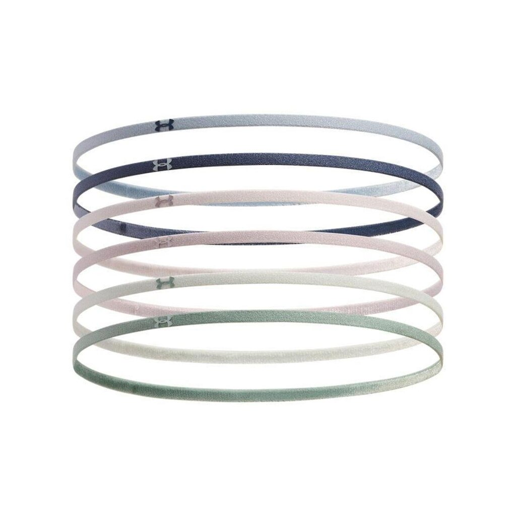 Faixa de Cabeça Under Armour Mini Elastic Feminina - Pacote Com 6 Faixas U Verde