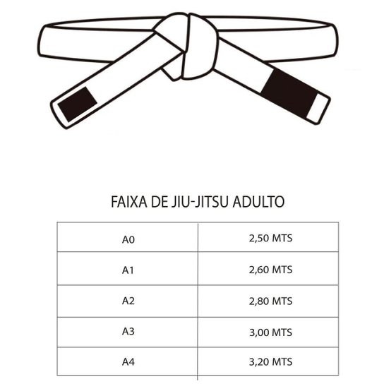 Faixa de Jiu-Jitsu Elite Pretorian - Branco