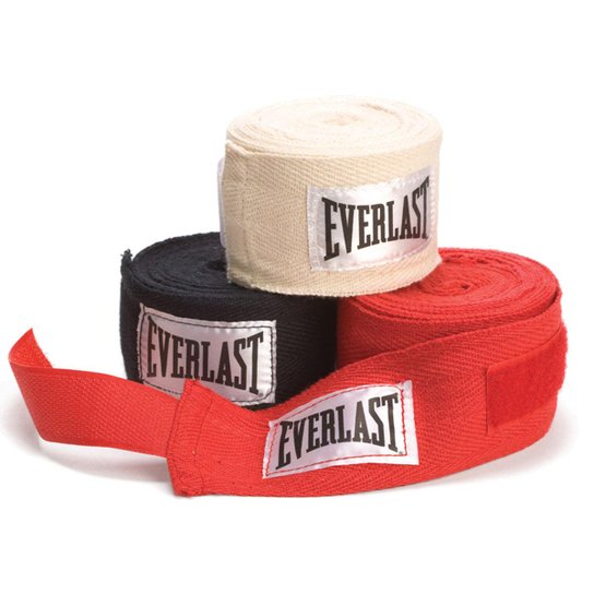 Faixa Protetora p/ Mãos Everlast com 3 uni. - Preto e Vermelho Menor preço em Faixa Protetora p/ Mãos Everlast com 3 uni. - Preto e Vermelho
