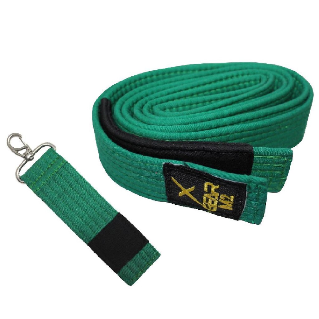Faixa Verde Jiu Jitsu ponta Preta - Xgear + Chaveiro Verde
