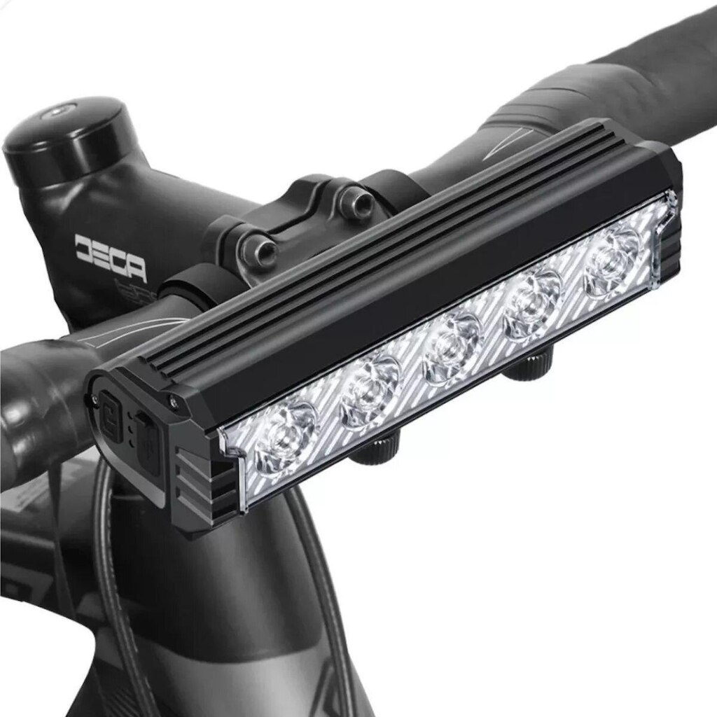 Farol Bike 5 Leds 20.000 Lumen forte 10.000mAh