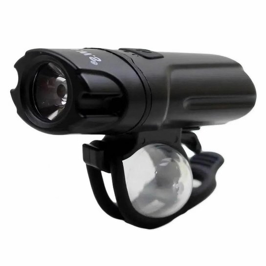 Farol Lanterna Bike Led L2 Recarregável Usb Visor Bateria Preto