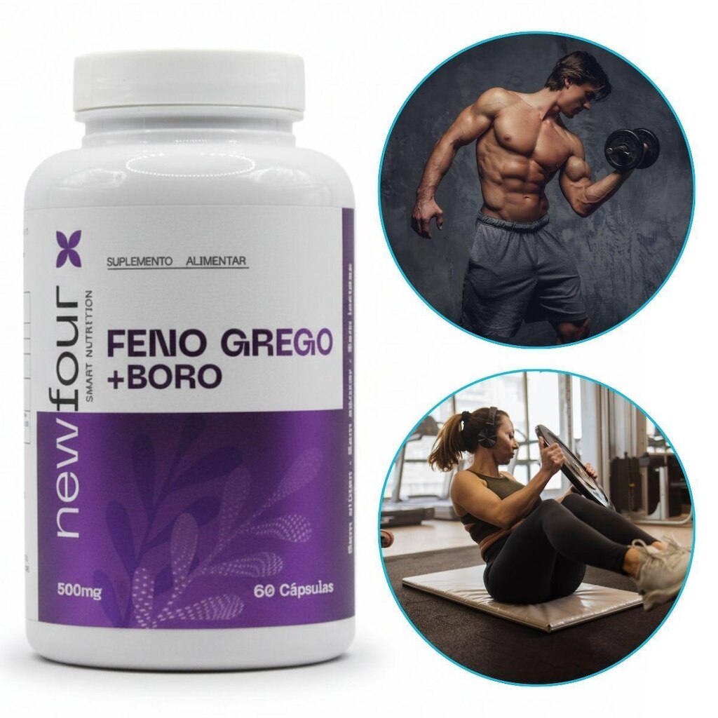 Feno + Boro Newfour 500mg 60 Capsulas Original