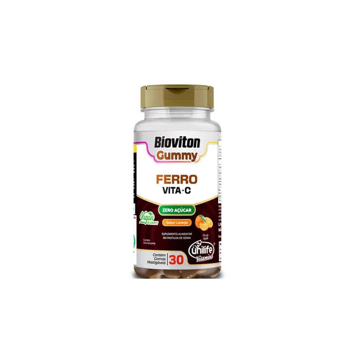 Ferro + Vitamina C Gummy Unilife 30 Gomas