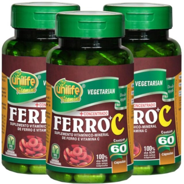 Ferro + Vitamina C 60 Cápsulas De 500Mg Kit Com 3 é ruim? Ferro + Vitamina C 60 Cápsulas De 500Mg Kit Com 3 é boa?
