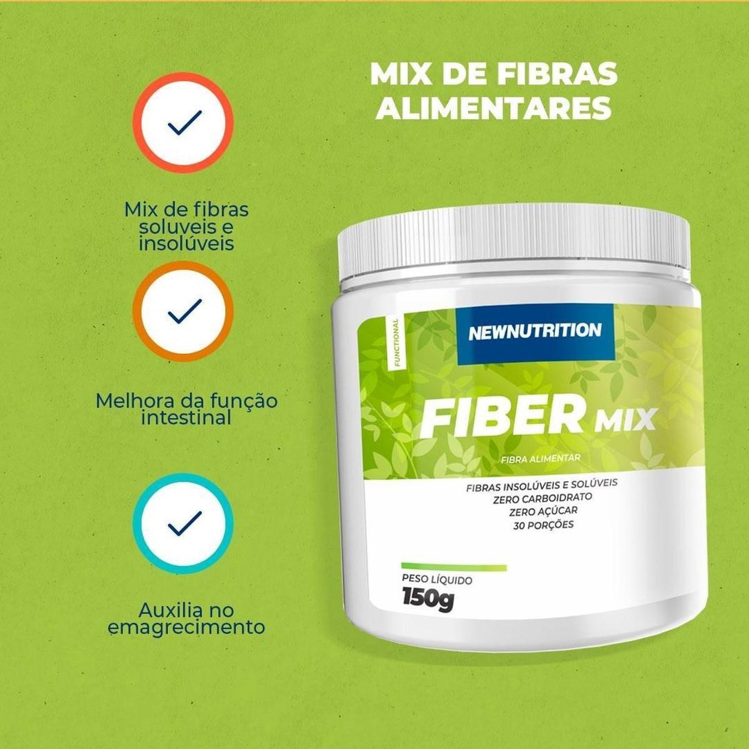 Fiber Mix 150g NewNutrition Sem Sabor Netshoes