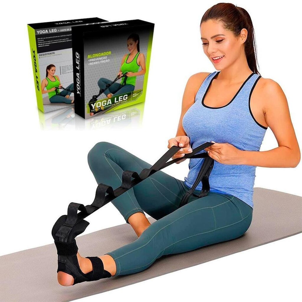 Fita de Alongamento para Pernas Yoga e Pilates Ginástica
