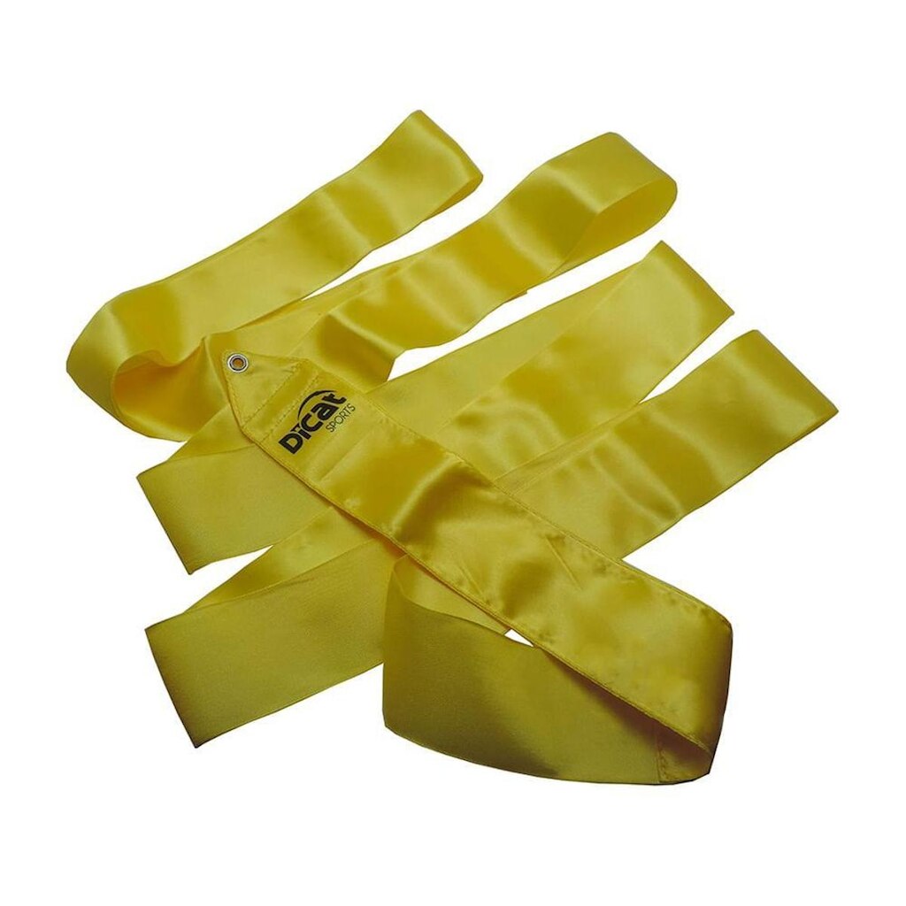 FITA DE GINÁSTICA RÍTMICA EM CETIM DICAT 3MTS - AMARELO UN