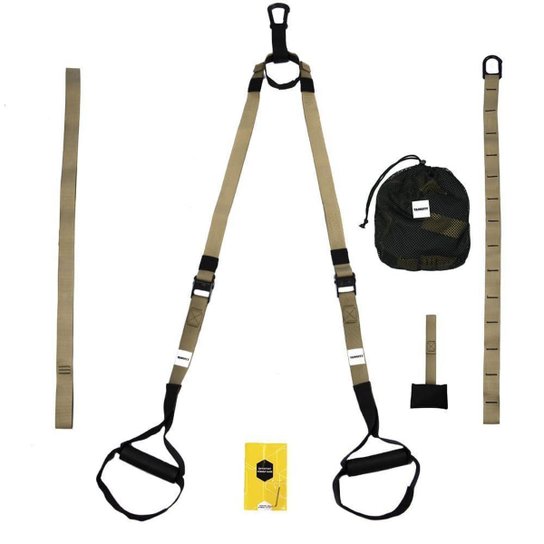 Fita de Suspensão Yangfit Modelo TRX Profissional - Verde Menor preço em Fita de Suspensão Yangfit Modelo TRX Profissional - Verde