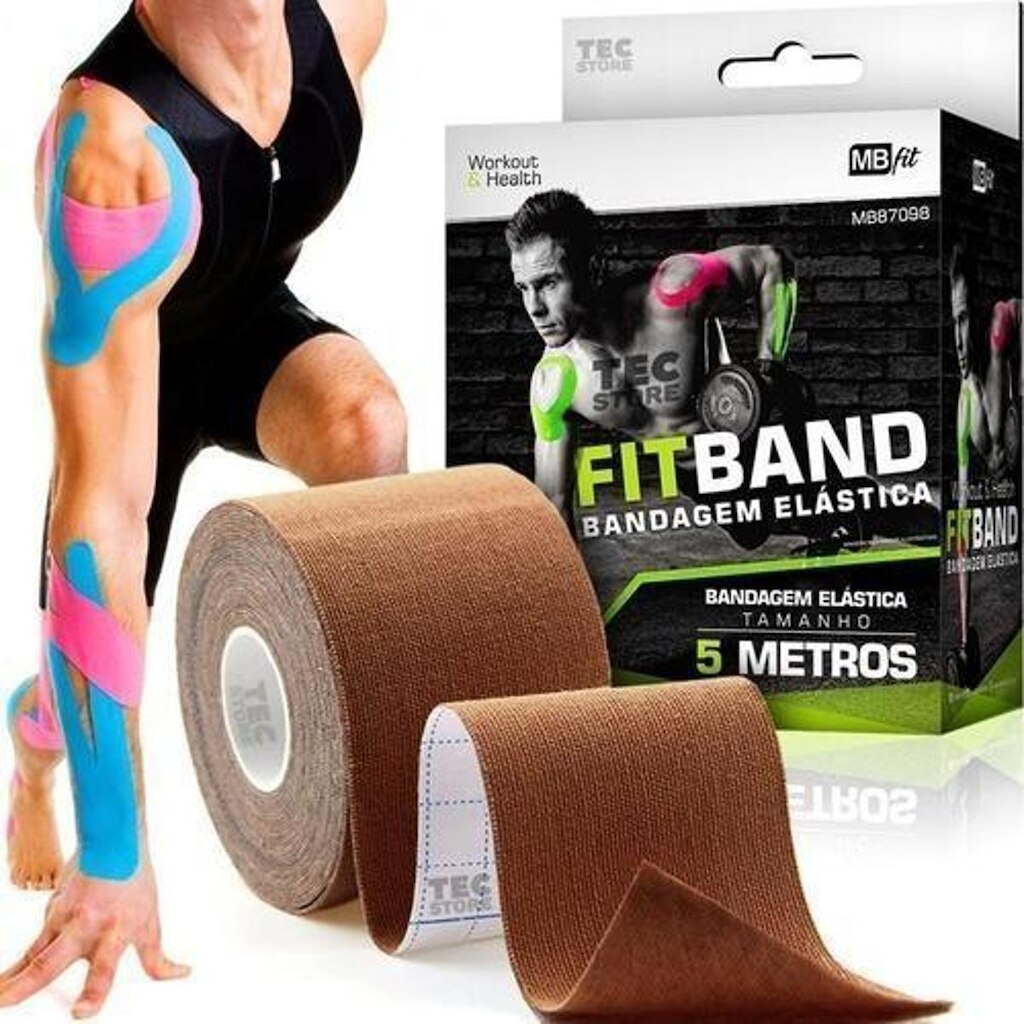 Fita Tape Taping Bandagem Elástica Adesiva Funcional