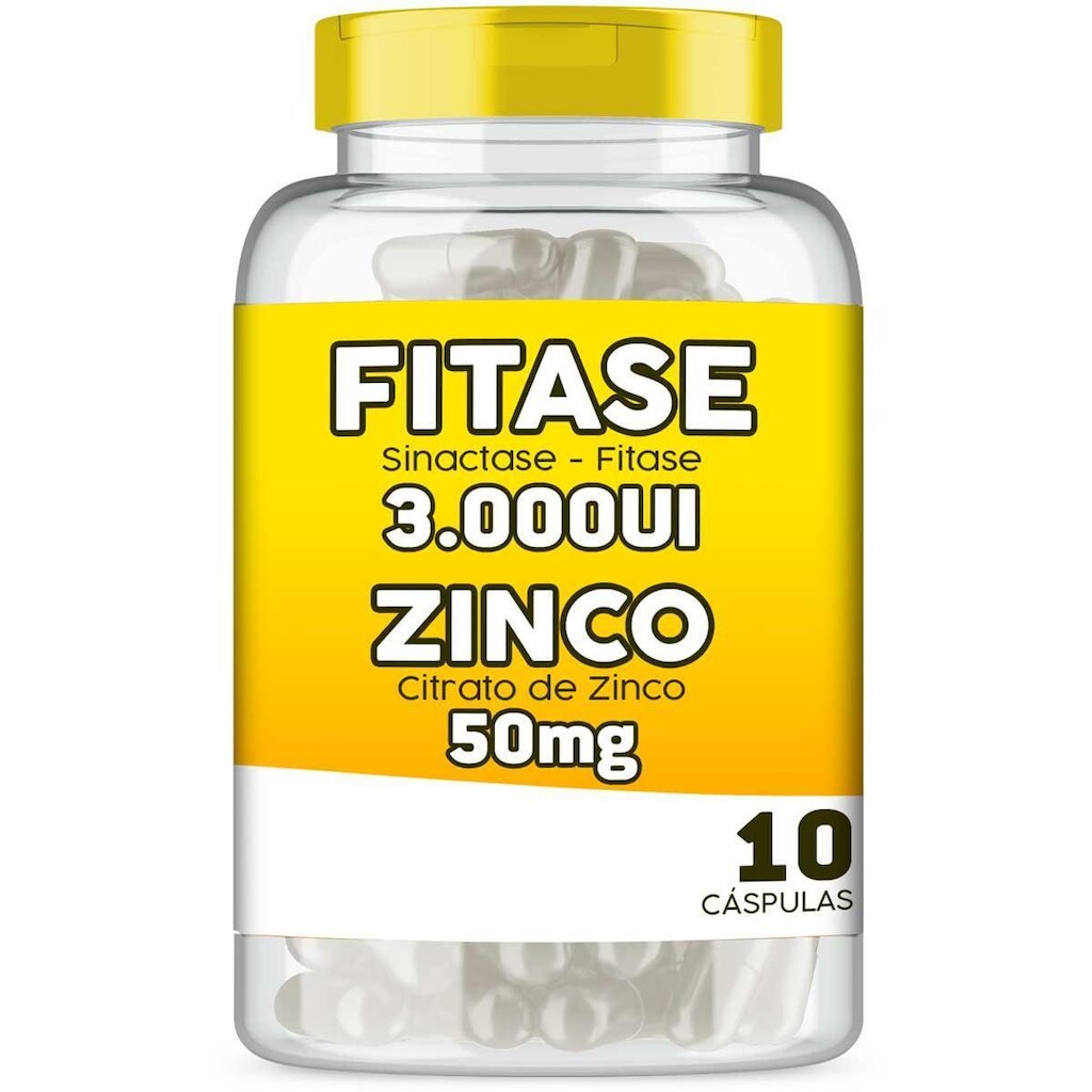 Fitase 3000ui Zinco 50mg 10 Cápsulas Prolongar Efeito Botox