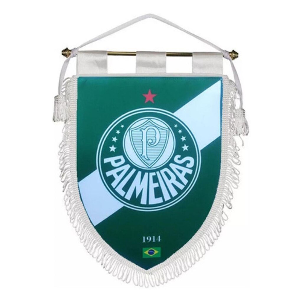 Flamula Oficial Palmeiras 1914 Original Verde E Branco