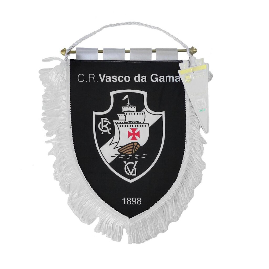 Flamula Oficial Vasco Da Gama Original Preta E Branca